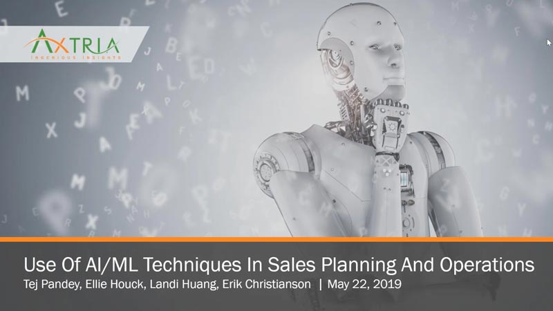 Use of AI/ML Techniques in Sales Planning and Operations